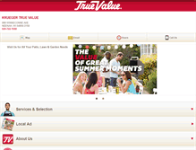 Tablet Screenshot of kruegertruevalue.com